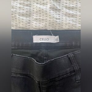 Cello black pull on jeggings